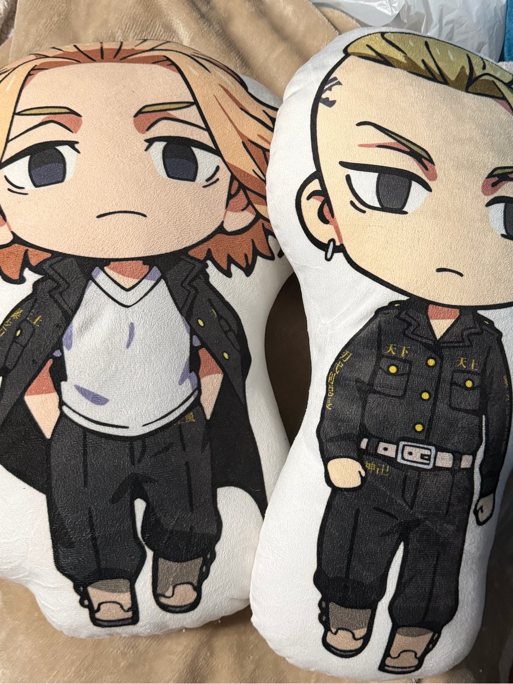 Plush Pillow Tokyo Revengers Manjiro Sano and Draken Plush Doll